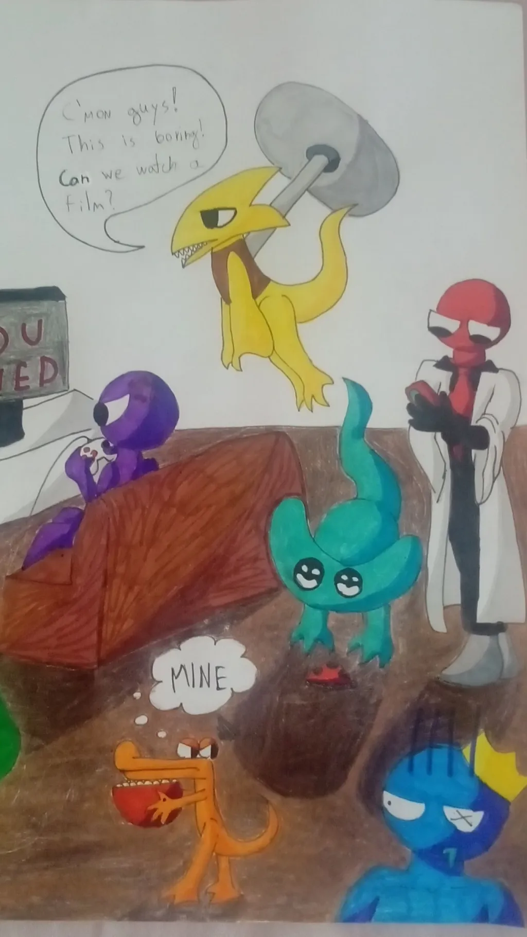 ai character: Rainbow Friends background