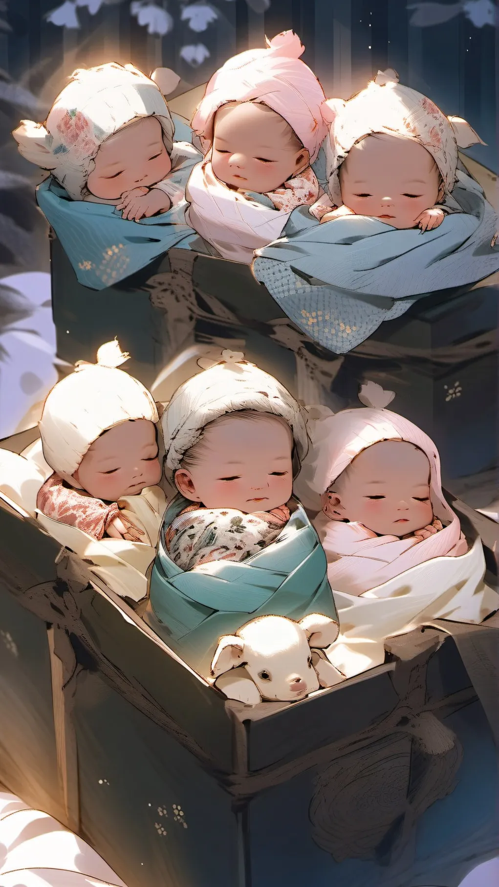 ai character: 80 sweet babies background