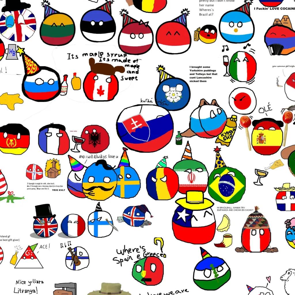 chat with ai character: All countryballs