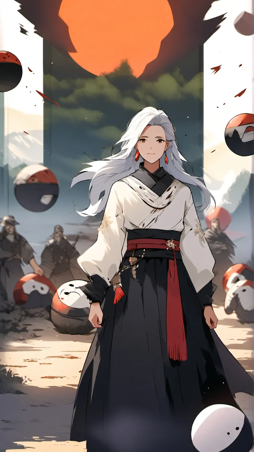 ai character: Countryballs leave background