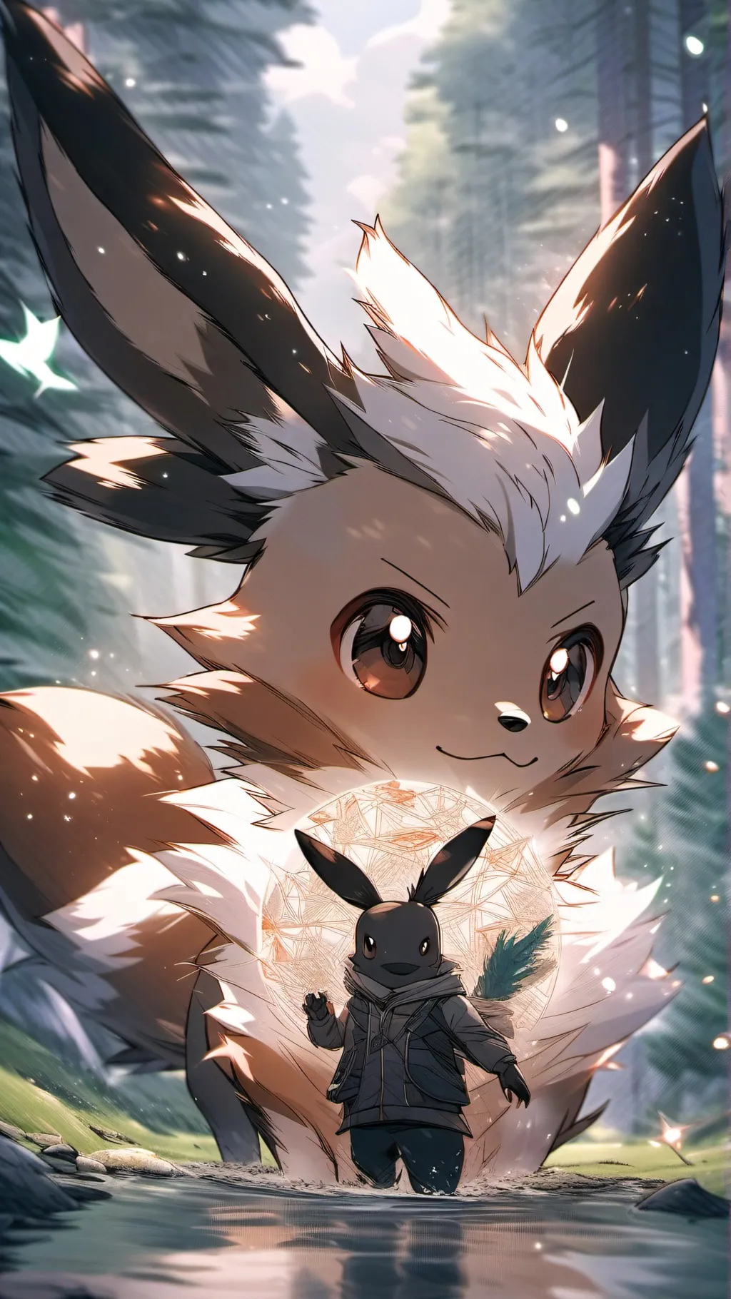 ai character: Eevee background