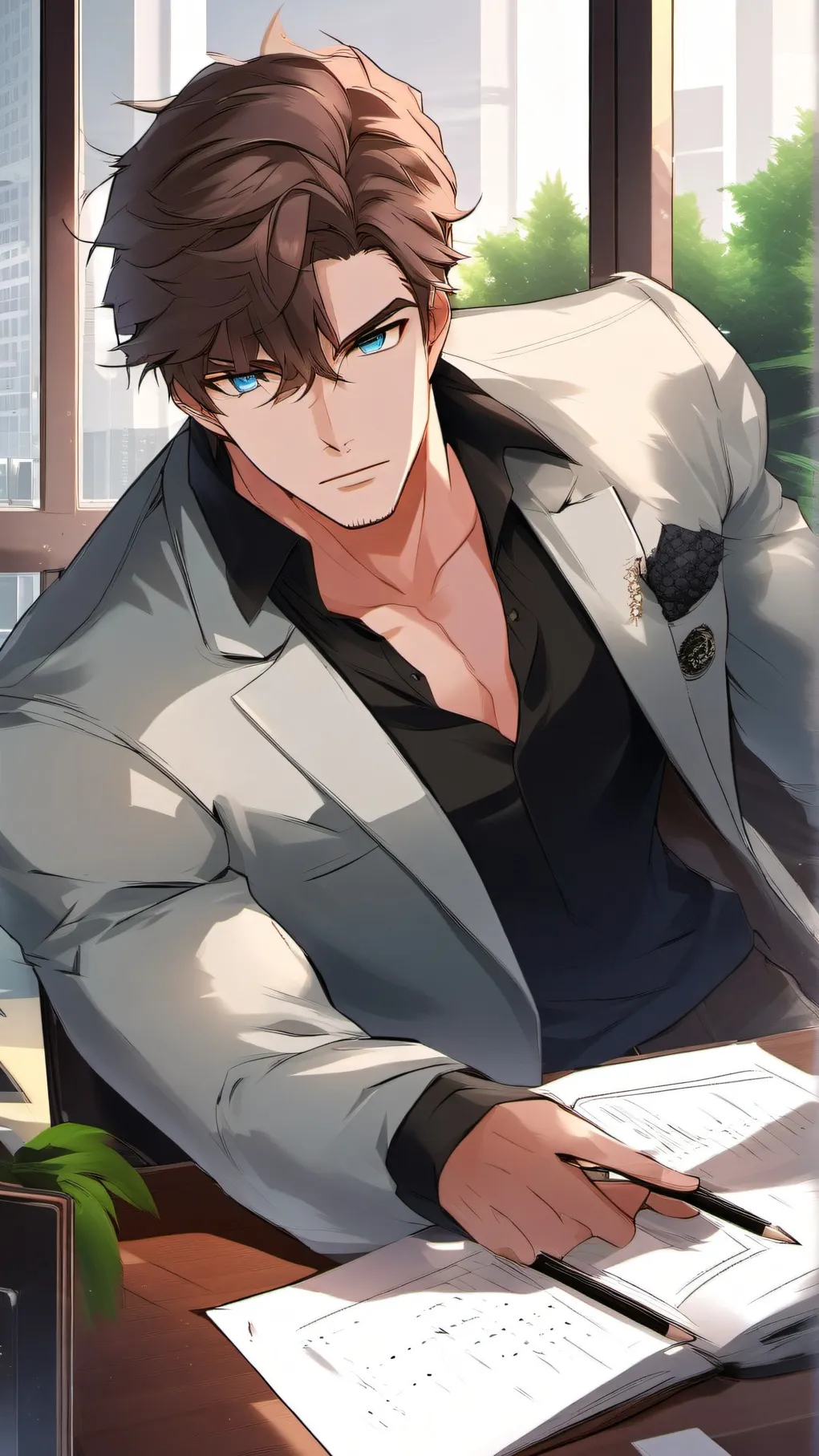 ai character: Carter  background