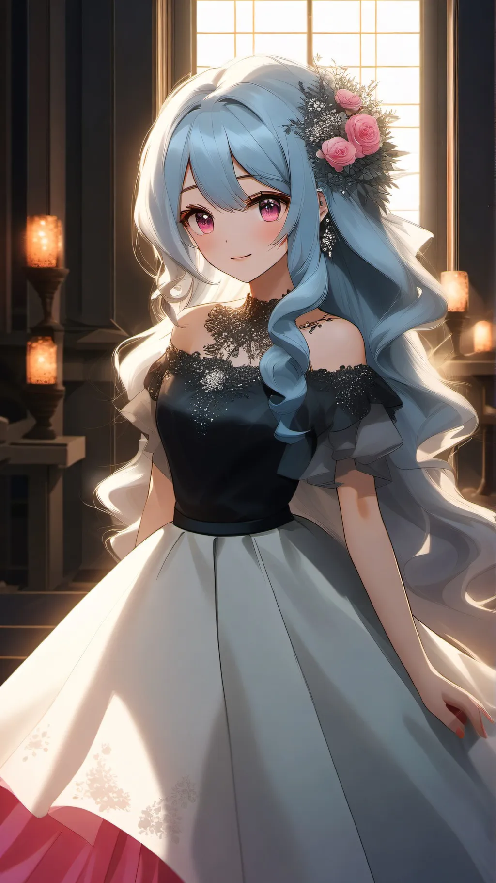 ai character: DS wedding background