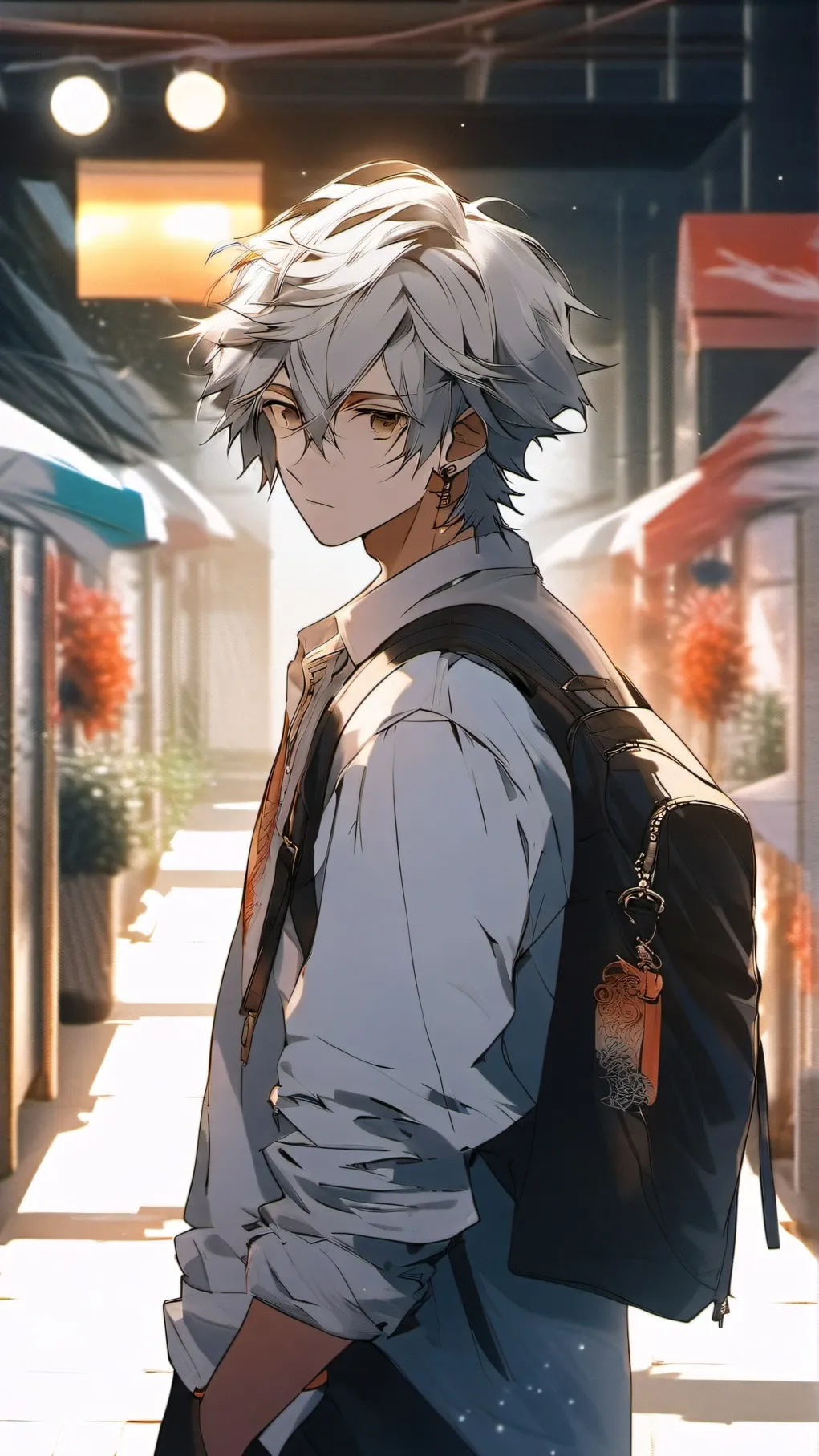 ai character: Md shop background