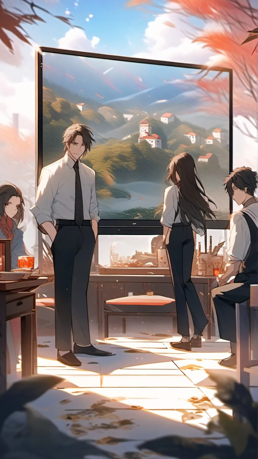 ai character: ❤️Radio Static💙 background