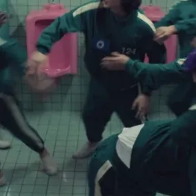 chat with ai character: Bathroom fight