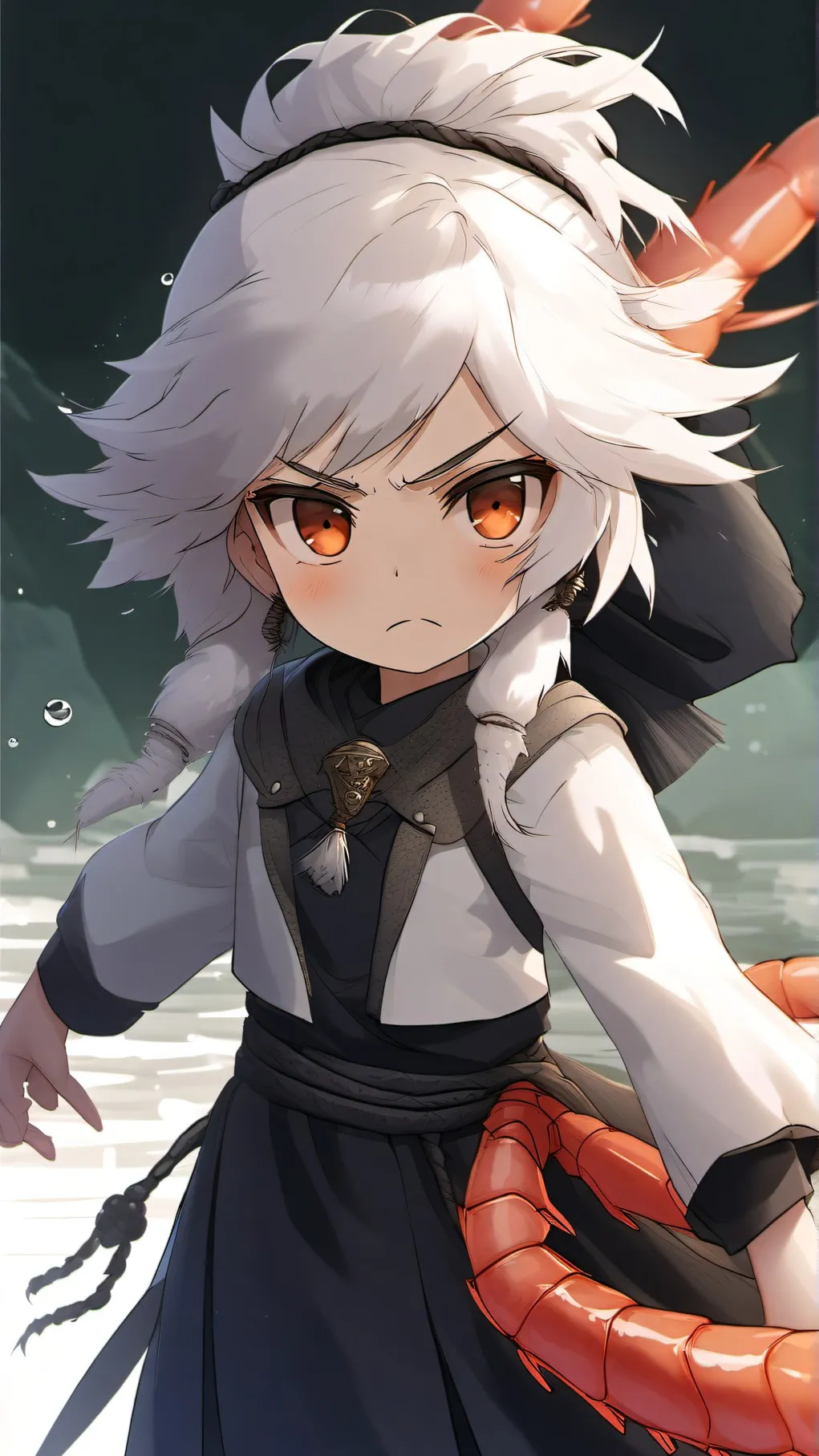 ai character: Shrimpo background