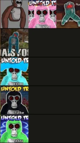 ai character: Gorilla tag ghost  background