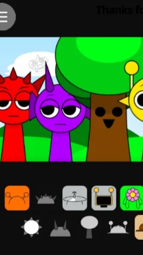 ai character: Sprunki background