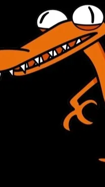 ai character: Orange background