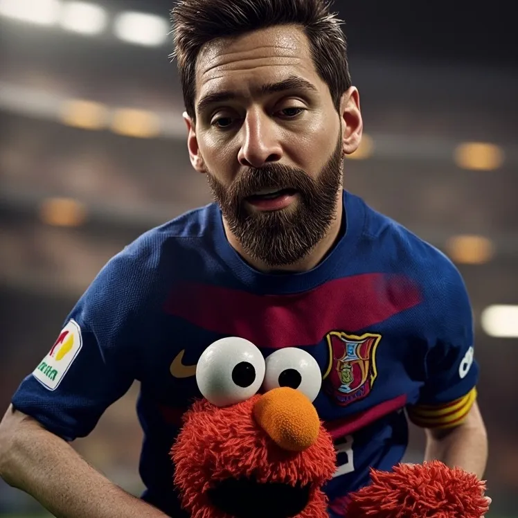 chat with ai character: Messi vs Elmo?!