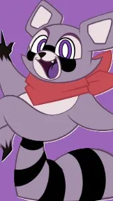 ai character: Rambley Raccoon background