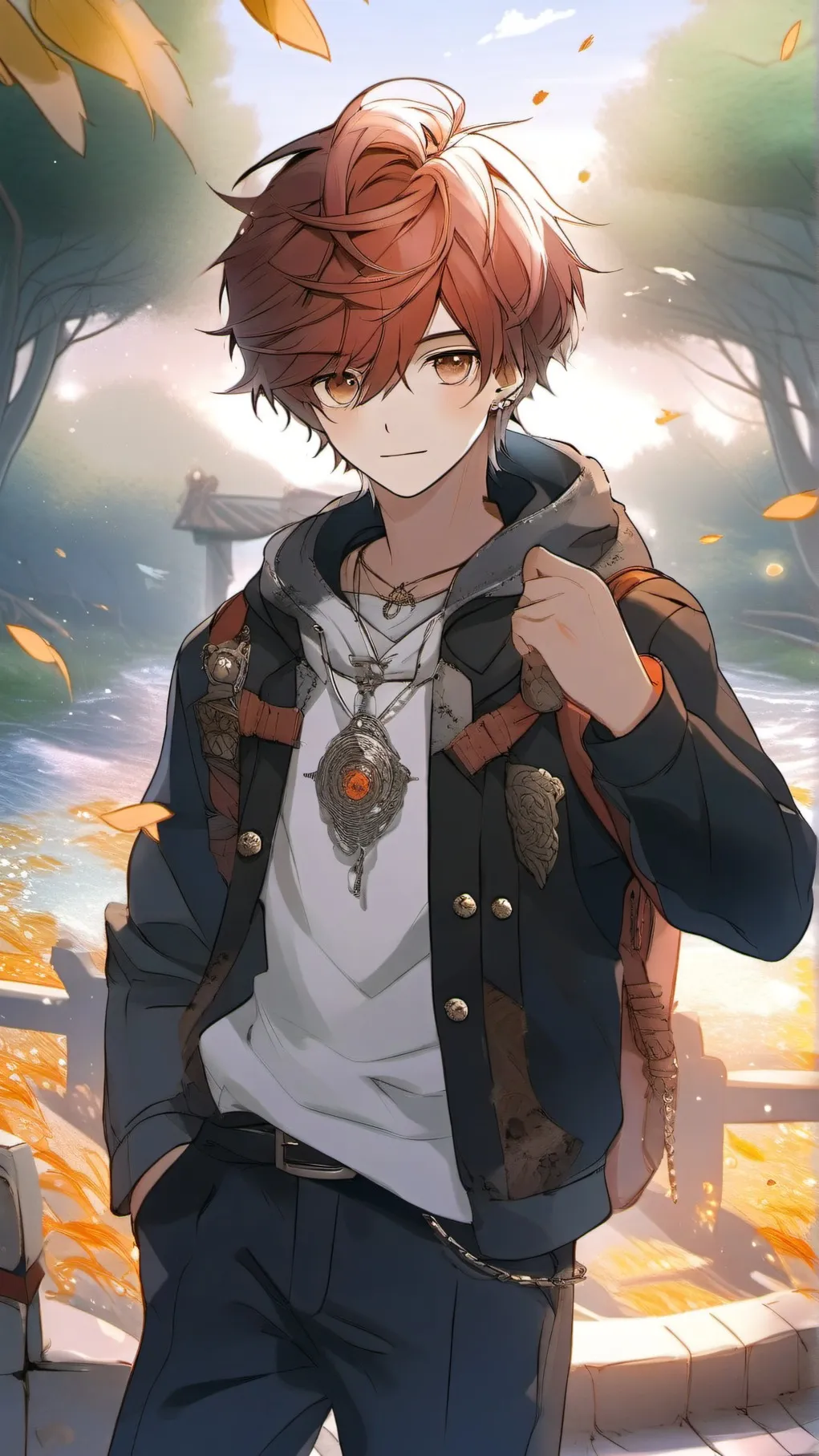 ai character: cute gay boi background