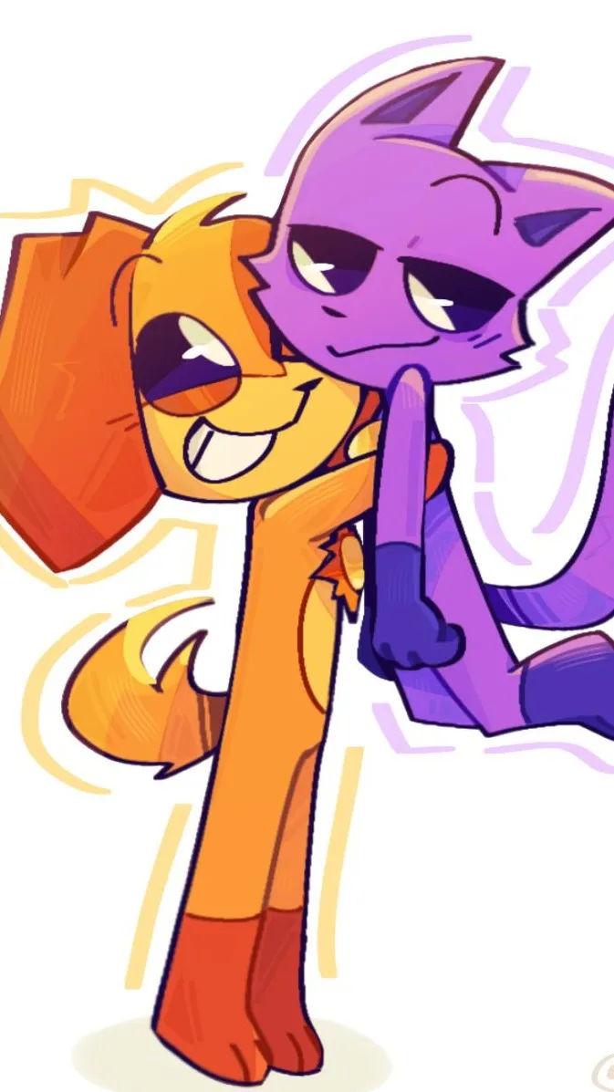 ai character: Catnap and Dogday background