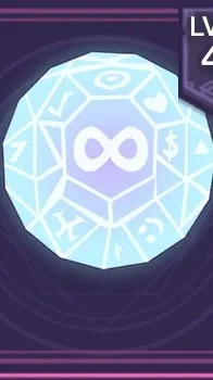 ai character: Infinity sided die background