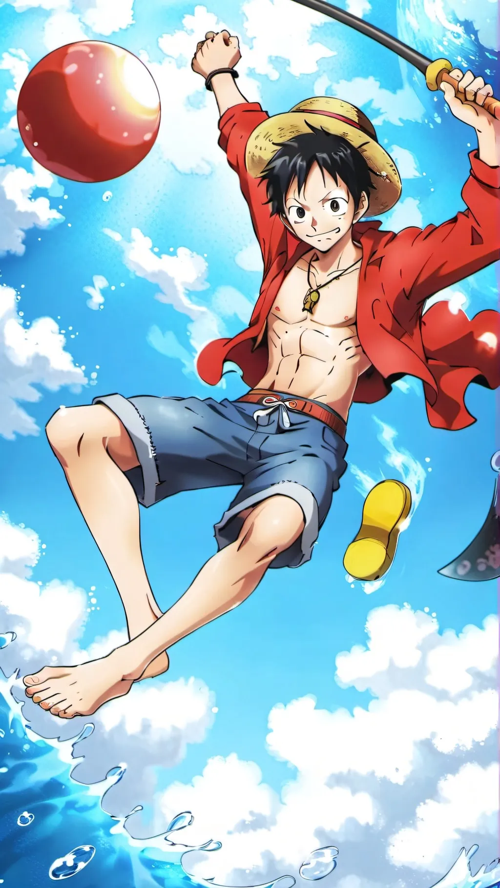 ai character: Monkey.D.Luffy background