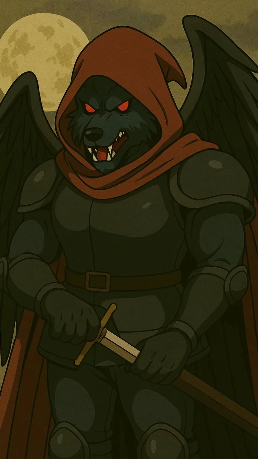 ai character: WolfKnightDemon background