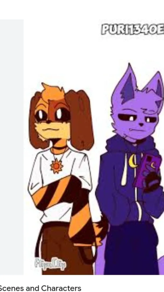 ai character: Dogday and catnap background