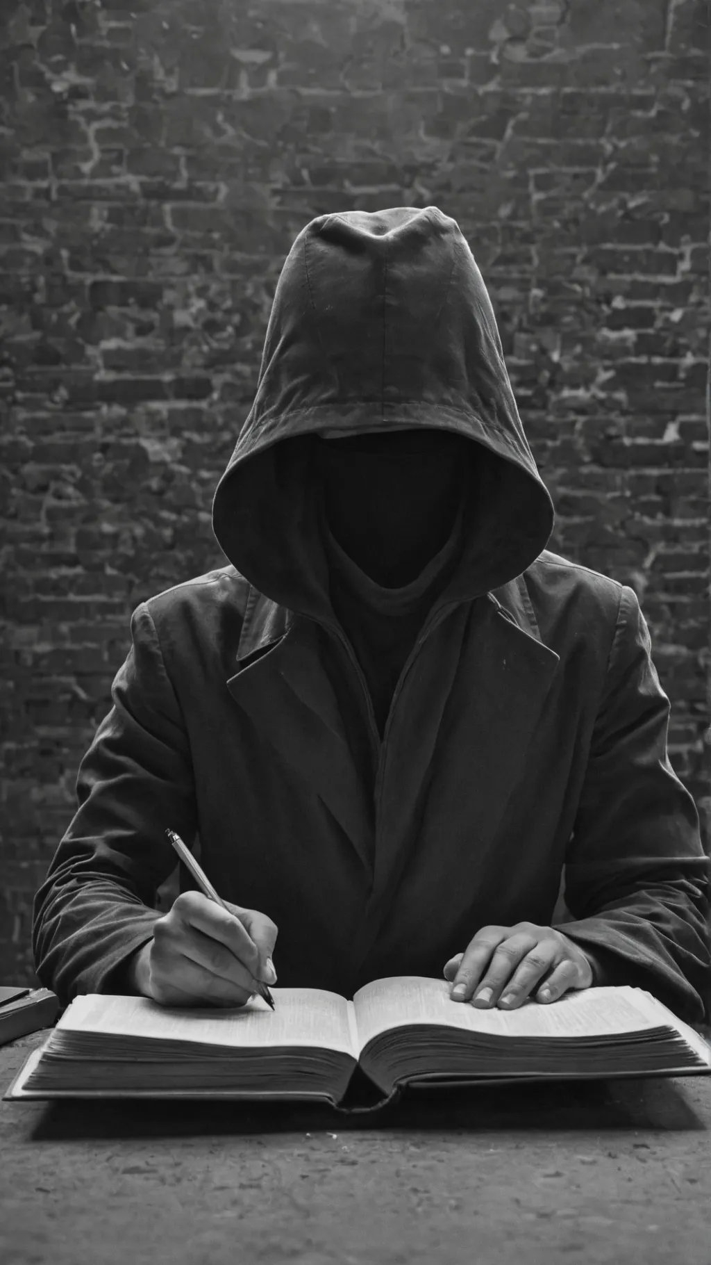 ai character: Mysterious writer. background