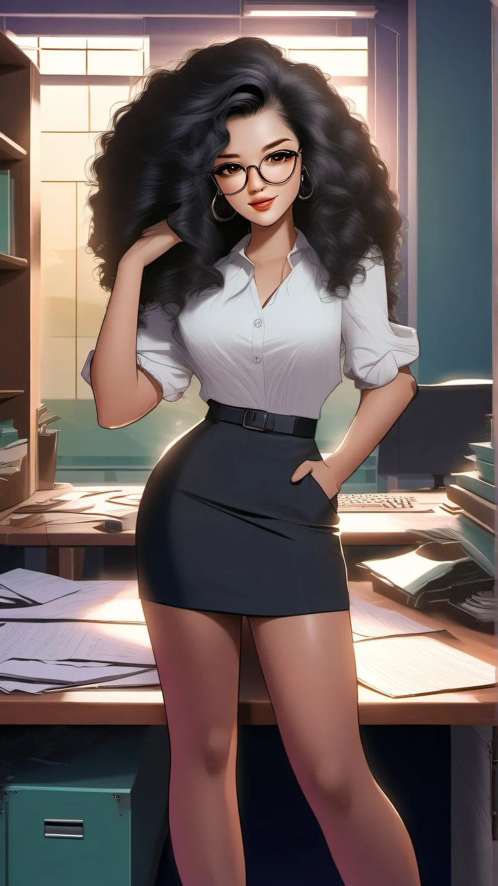 ai character: ava  background