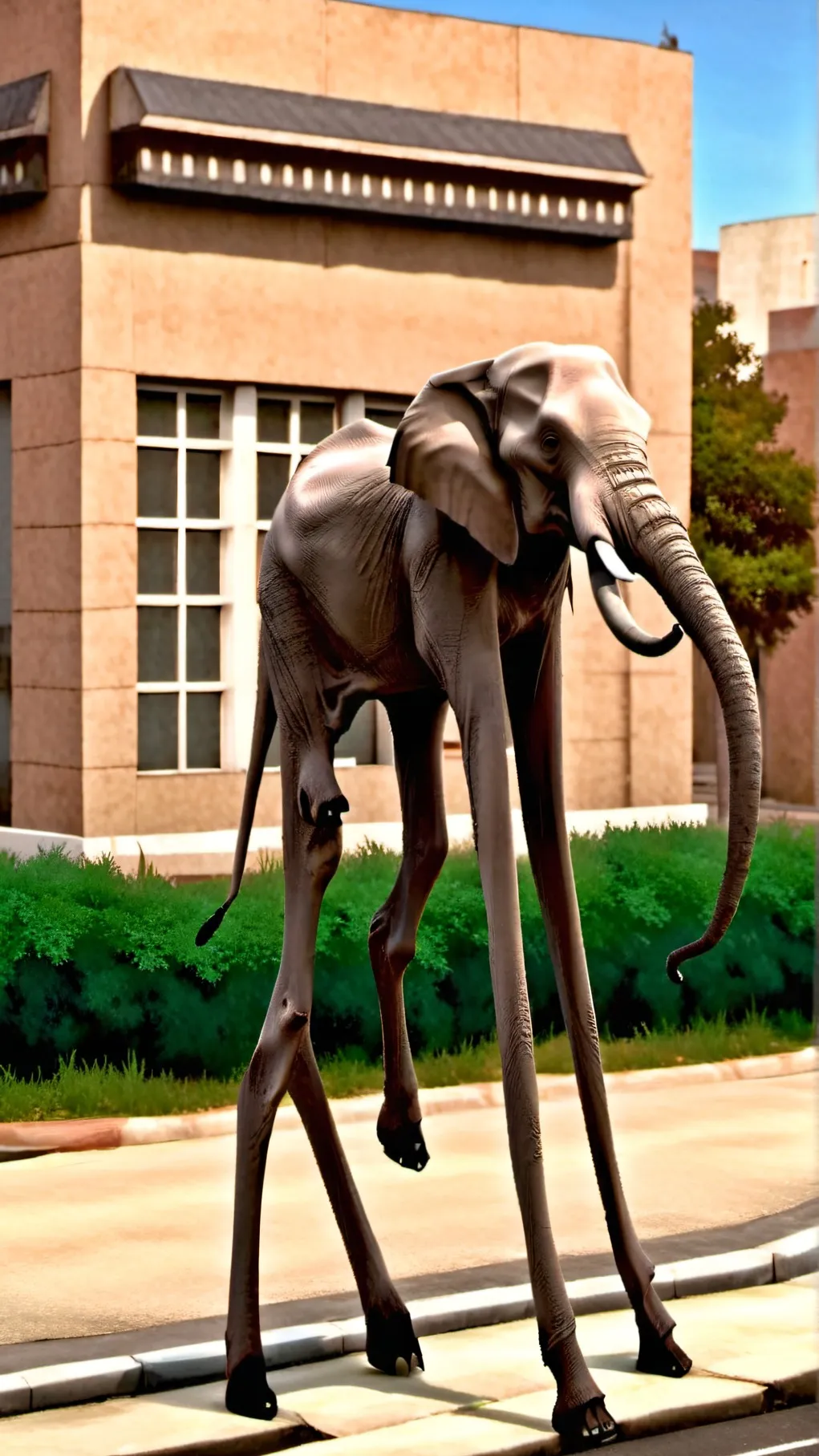 ai character: The man elephant background