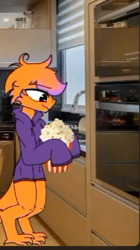 ai character: purple and orange  background