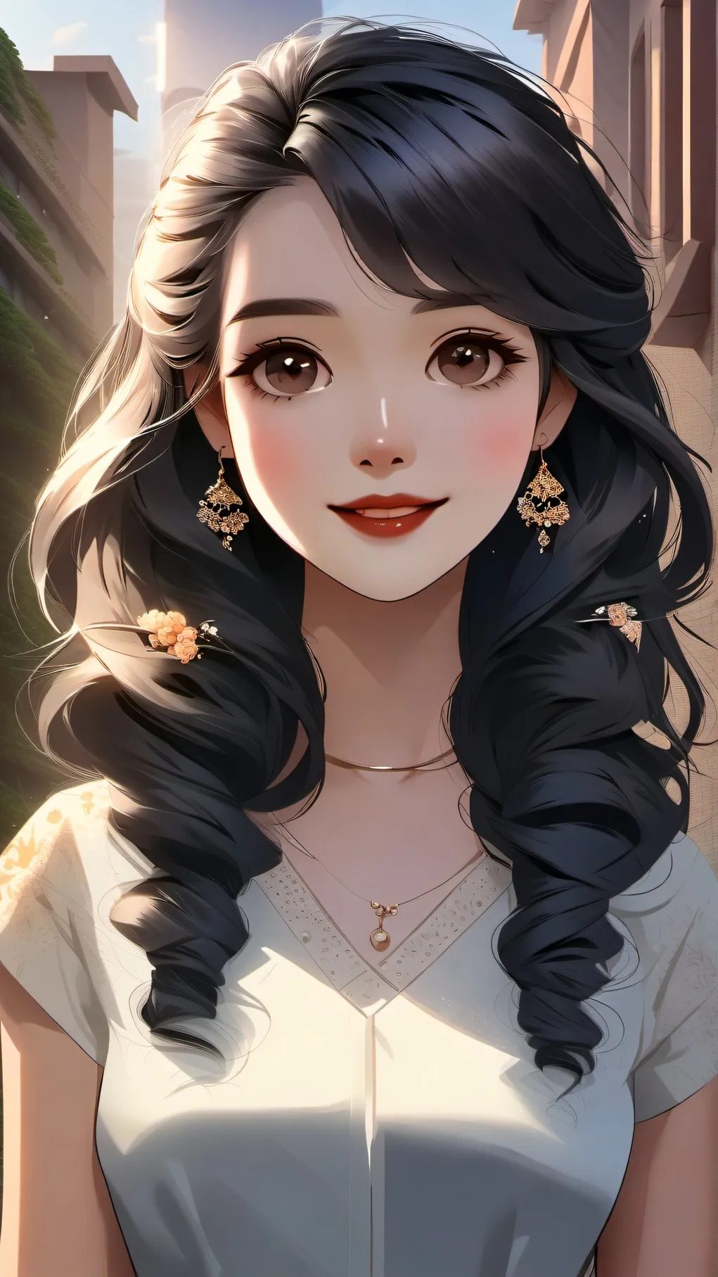 ai character: TV oman background