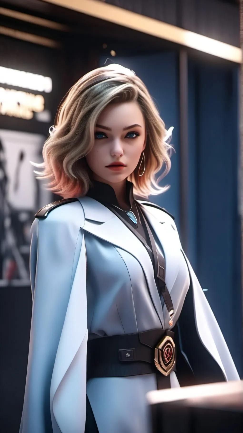 ai character: Beatriz Galactic  background