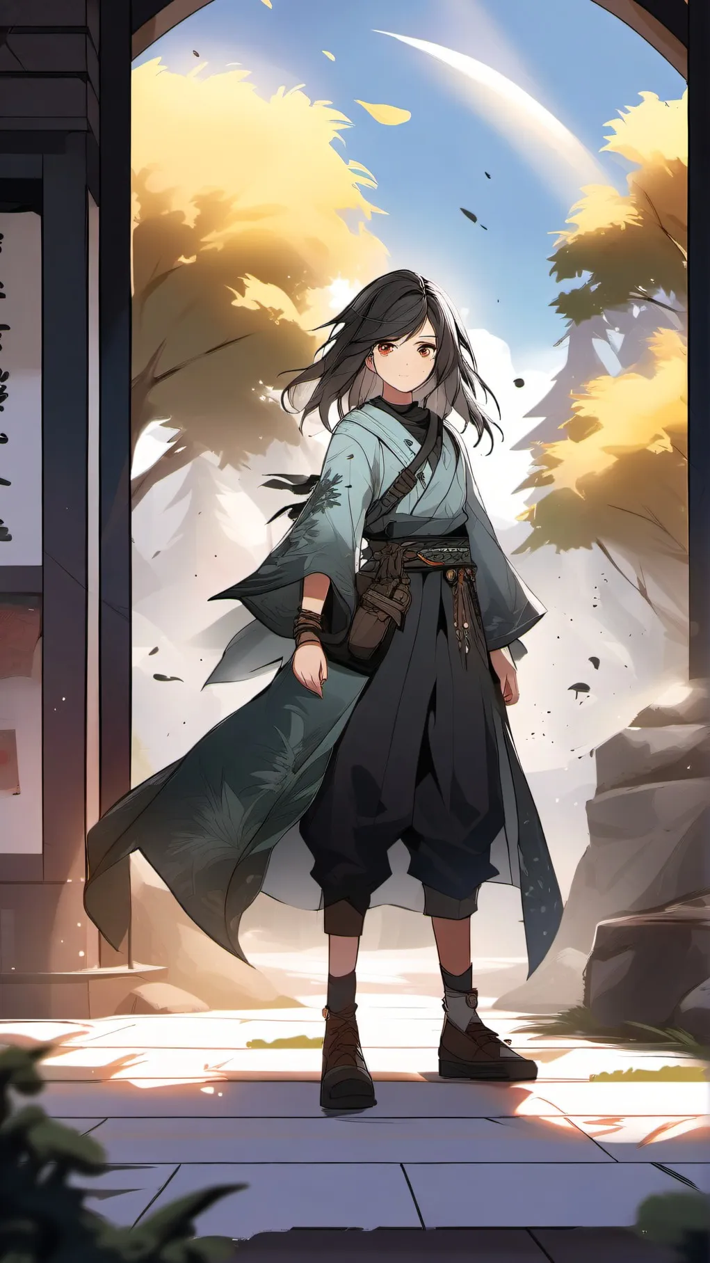 ai character: shadow land background