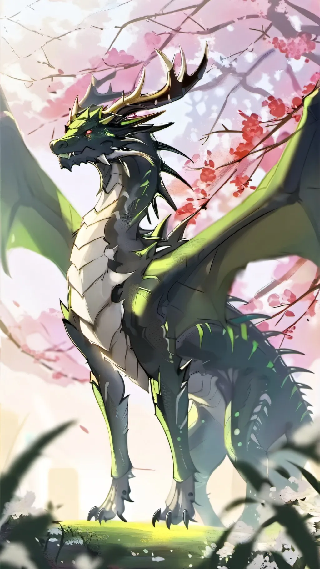 ai character: dragon. why not? background