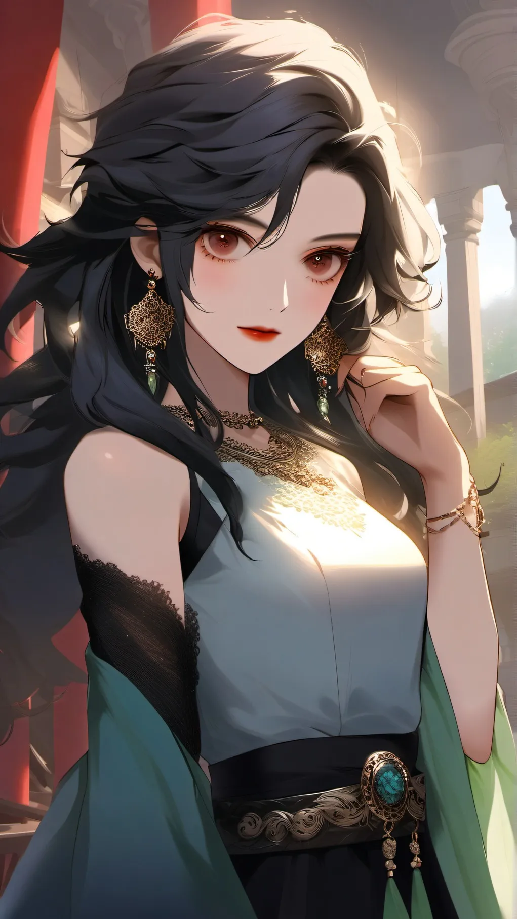 ai character: candy background