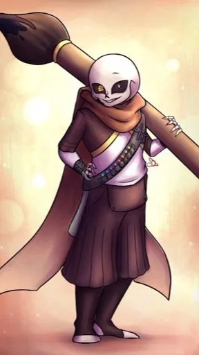 ai character: Ink sans background