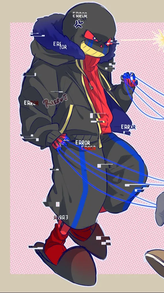 ai character: Annoy Error sans background