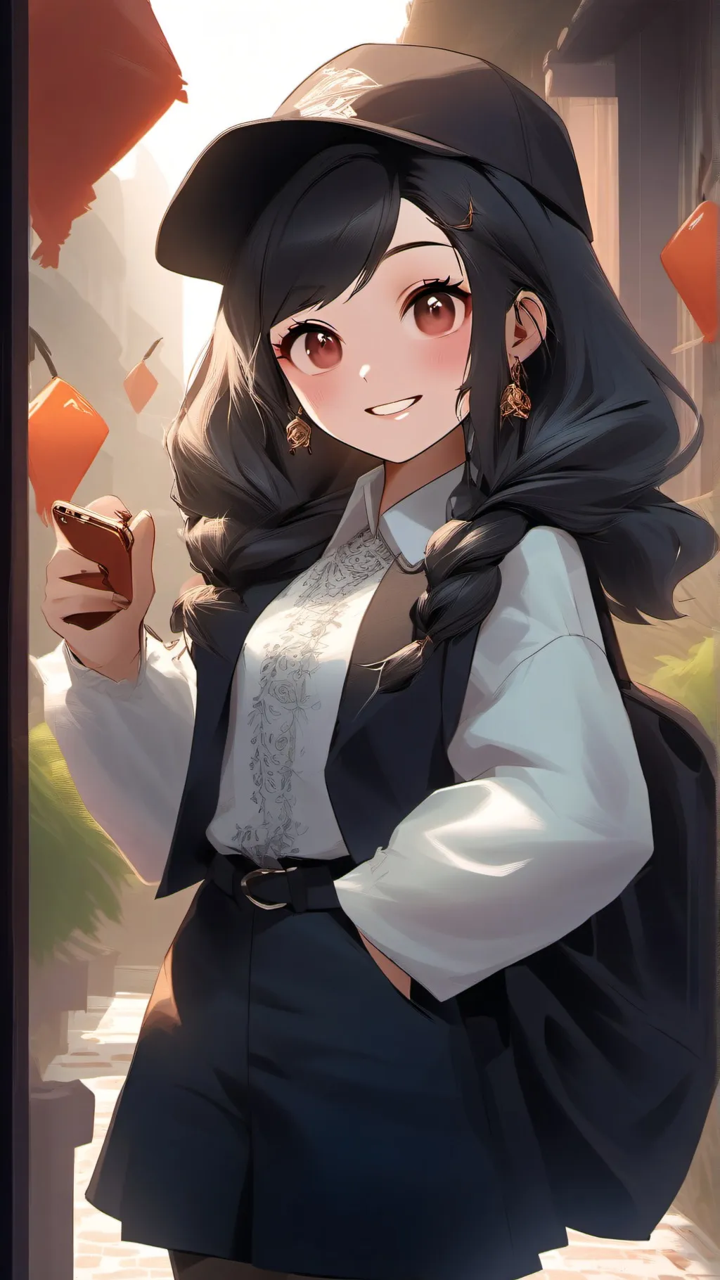 ai character: Paisley background