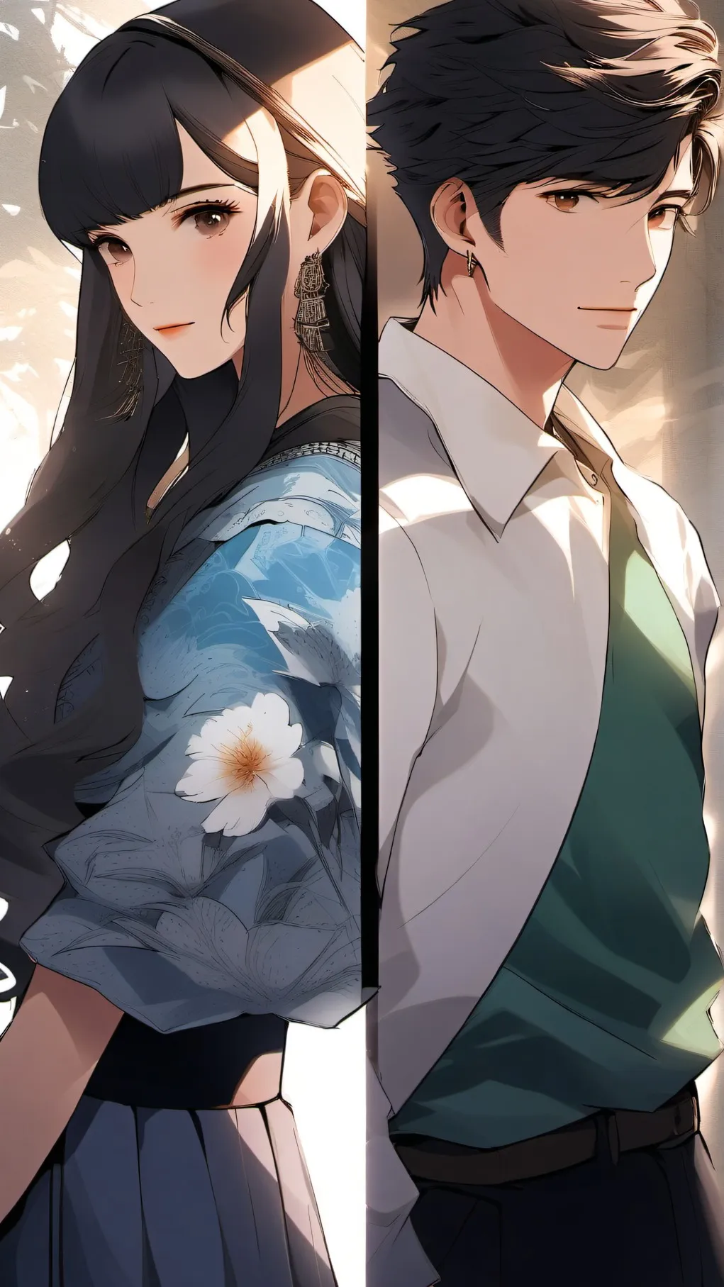 ai character: Indigo & Caleb background