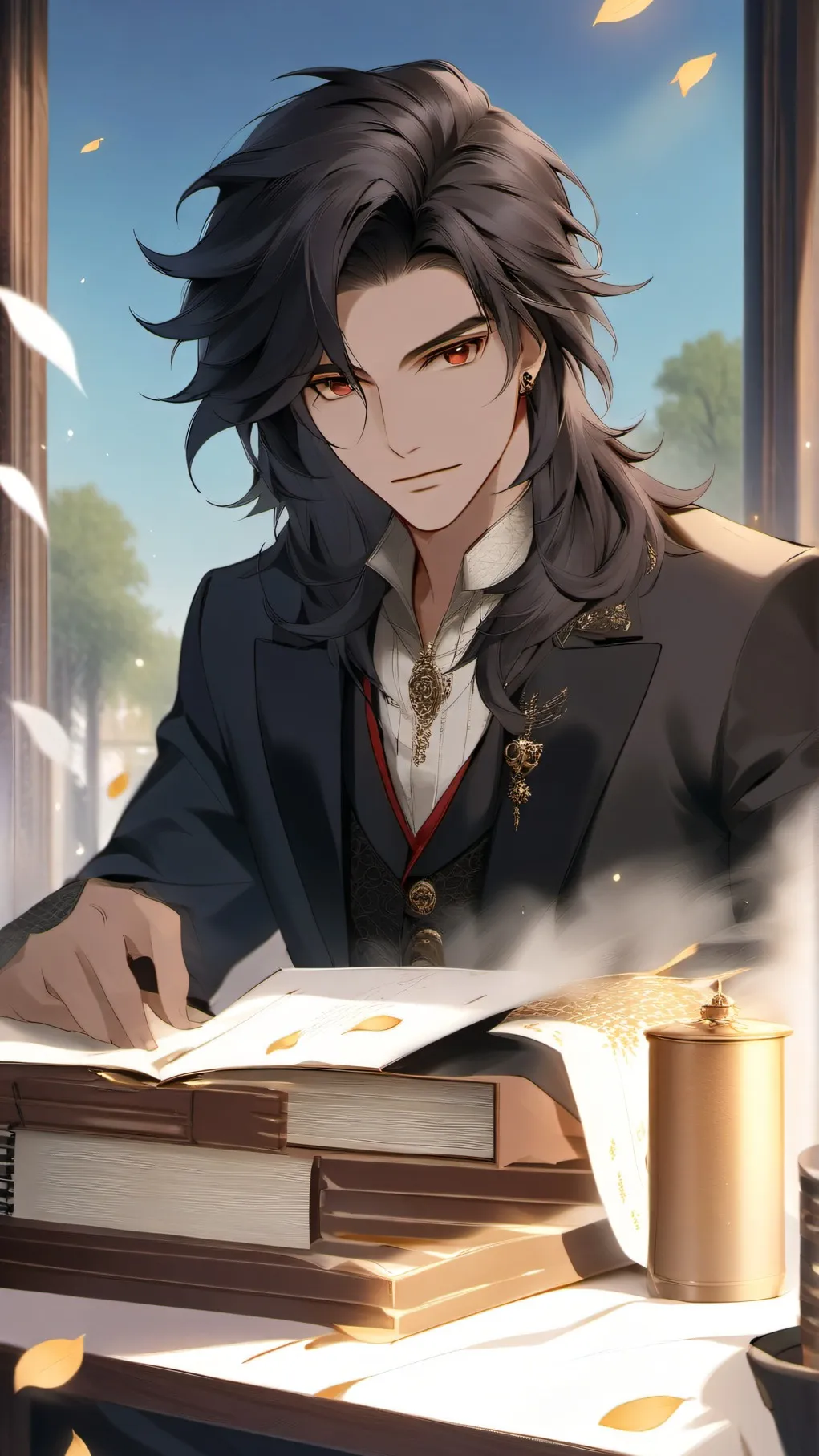 ai character: shadow background