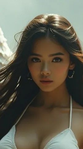 ai character: Angel Latina background