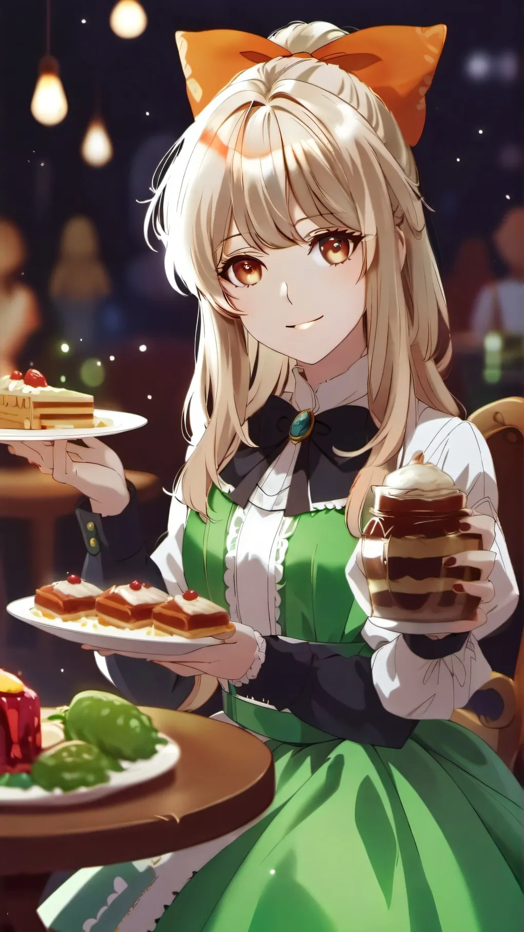 ai character: Lime background