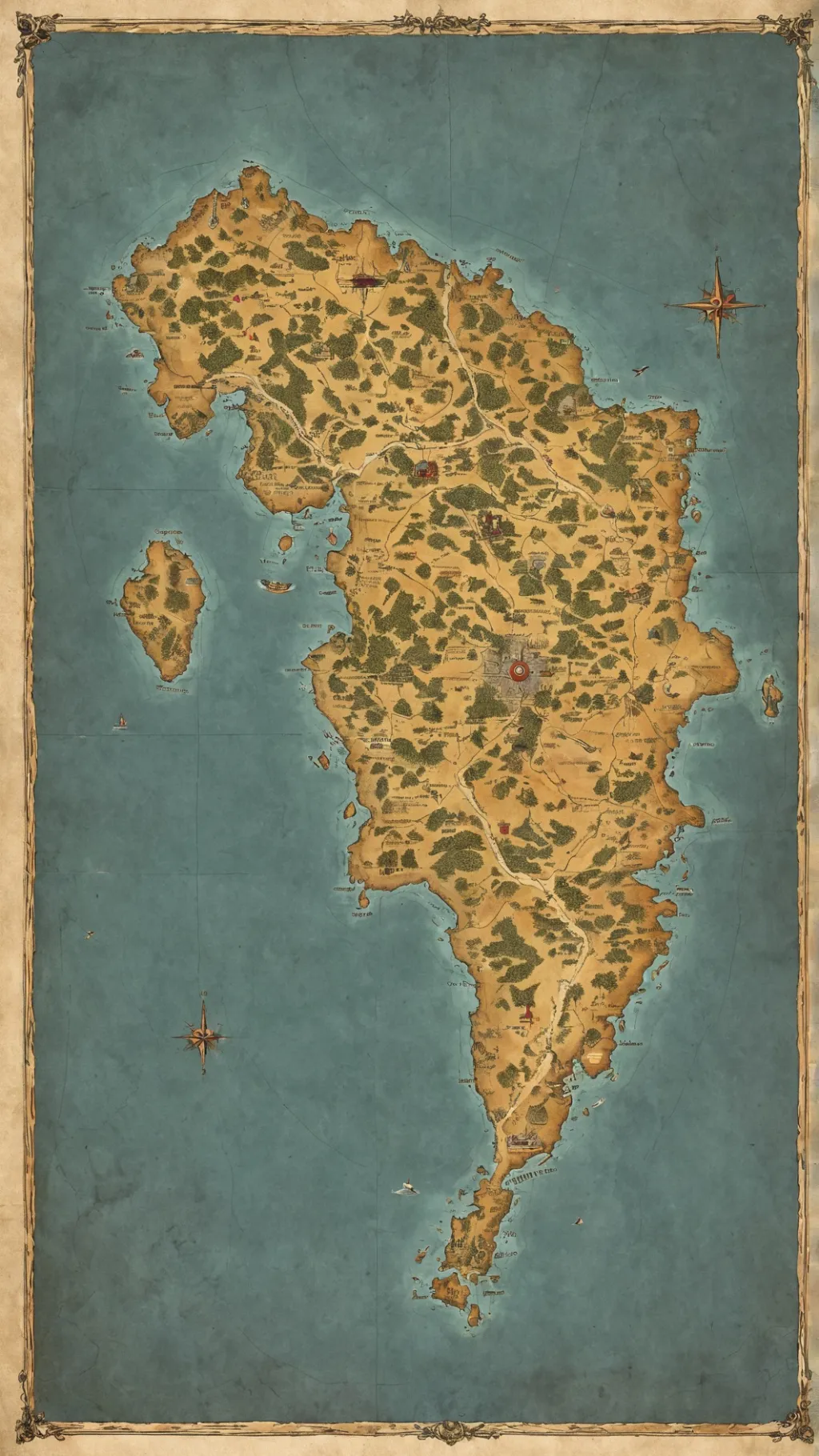 ai character: The island  background