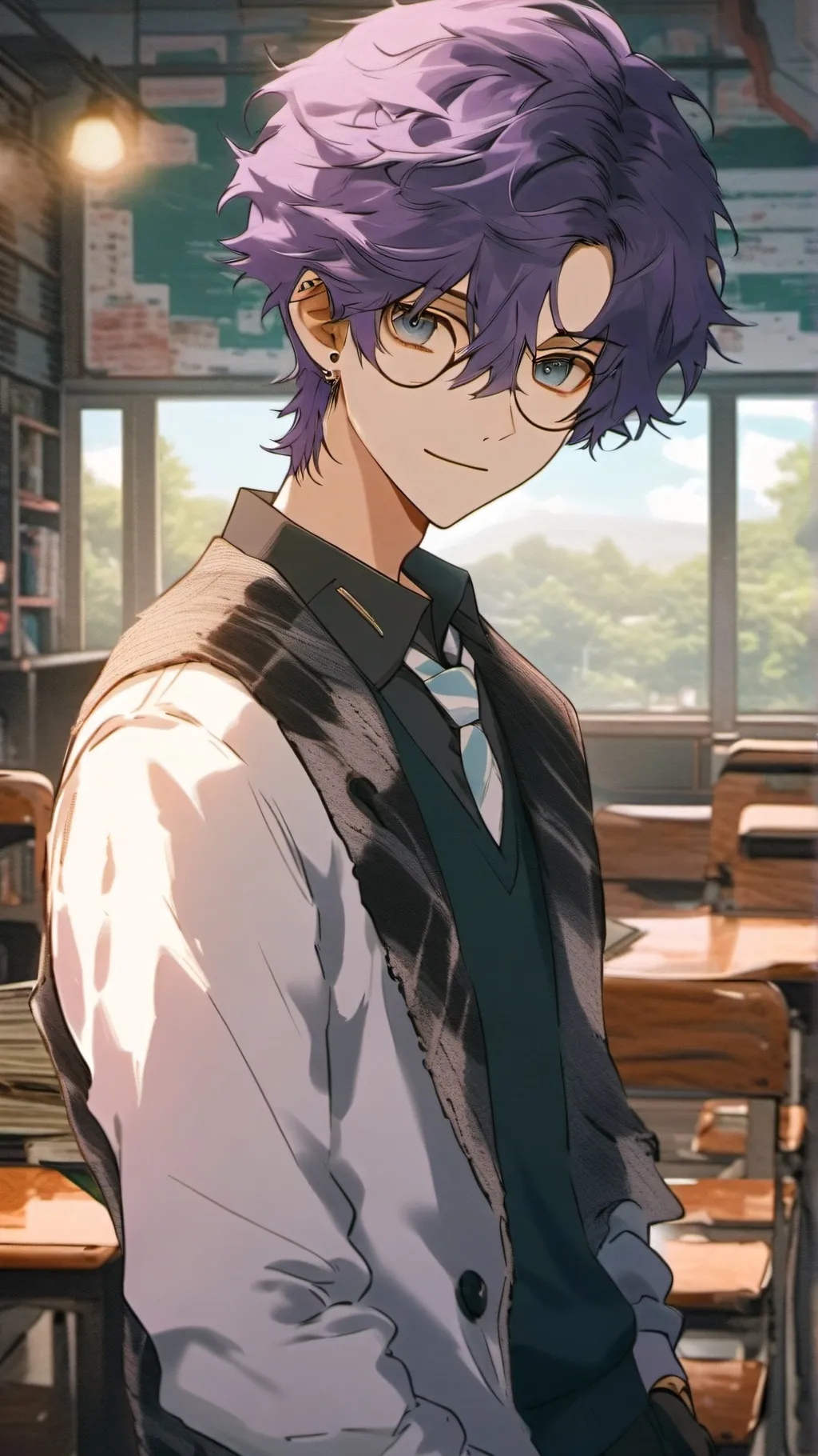 ai character: Theo background