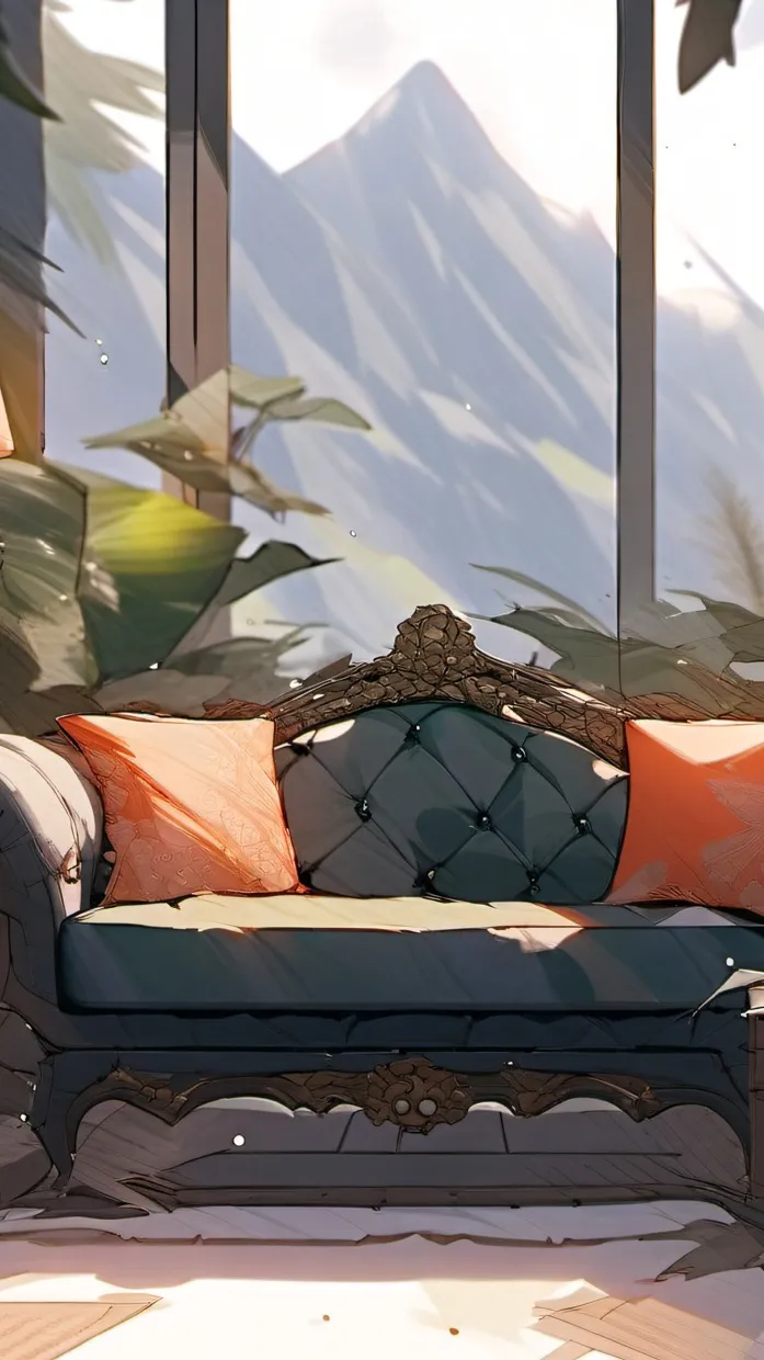 ai character: comfy cusions background