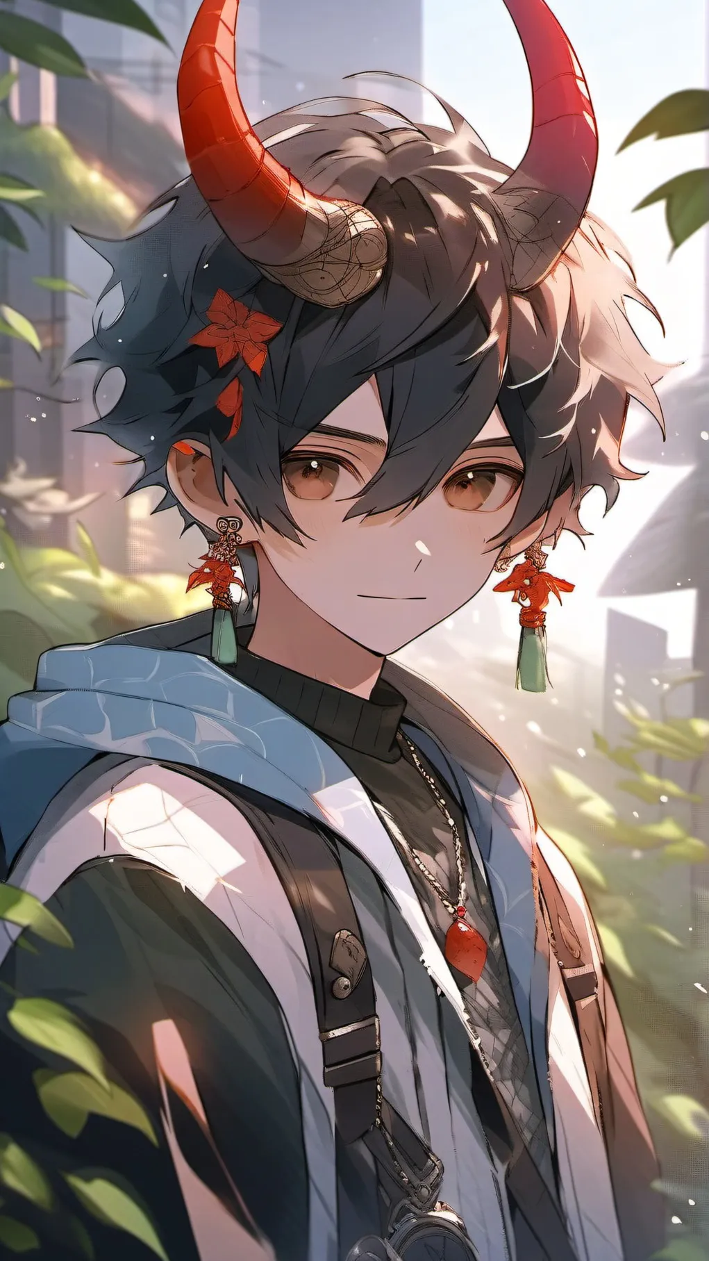 ai character: demon boy background