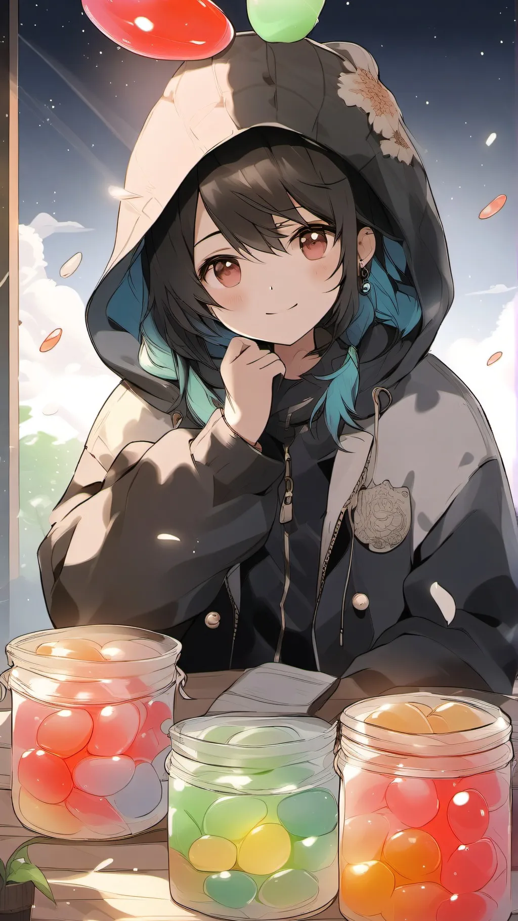 ai character: bean background