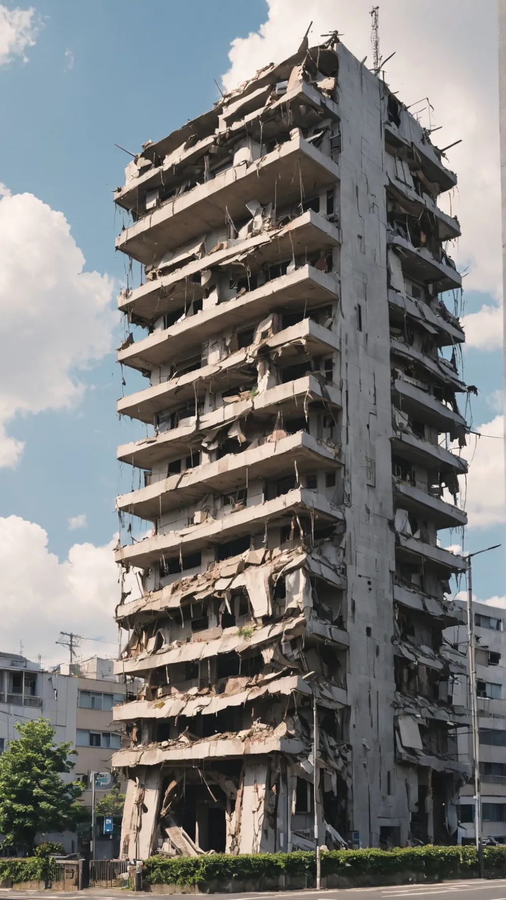 ai character: Mha Building Fall background