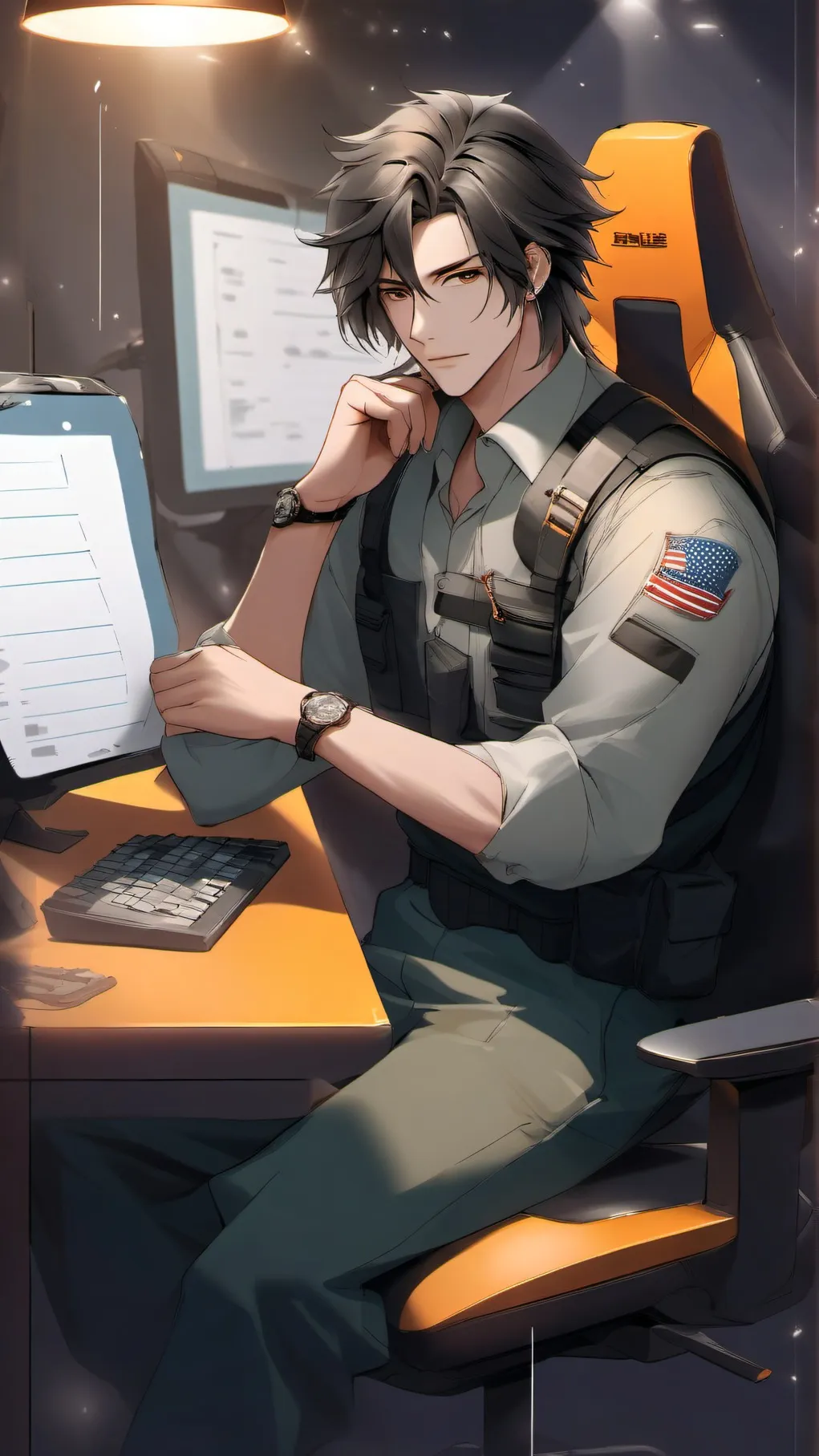 ai character: 911 background