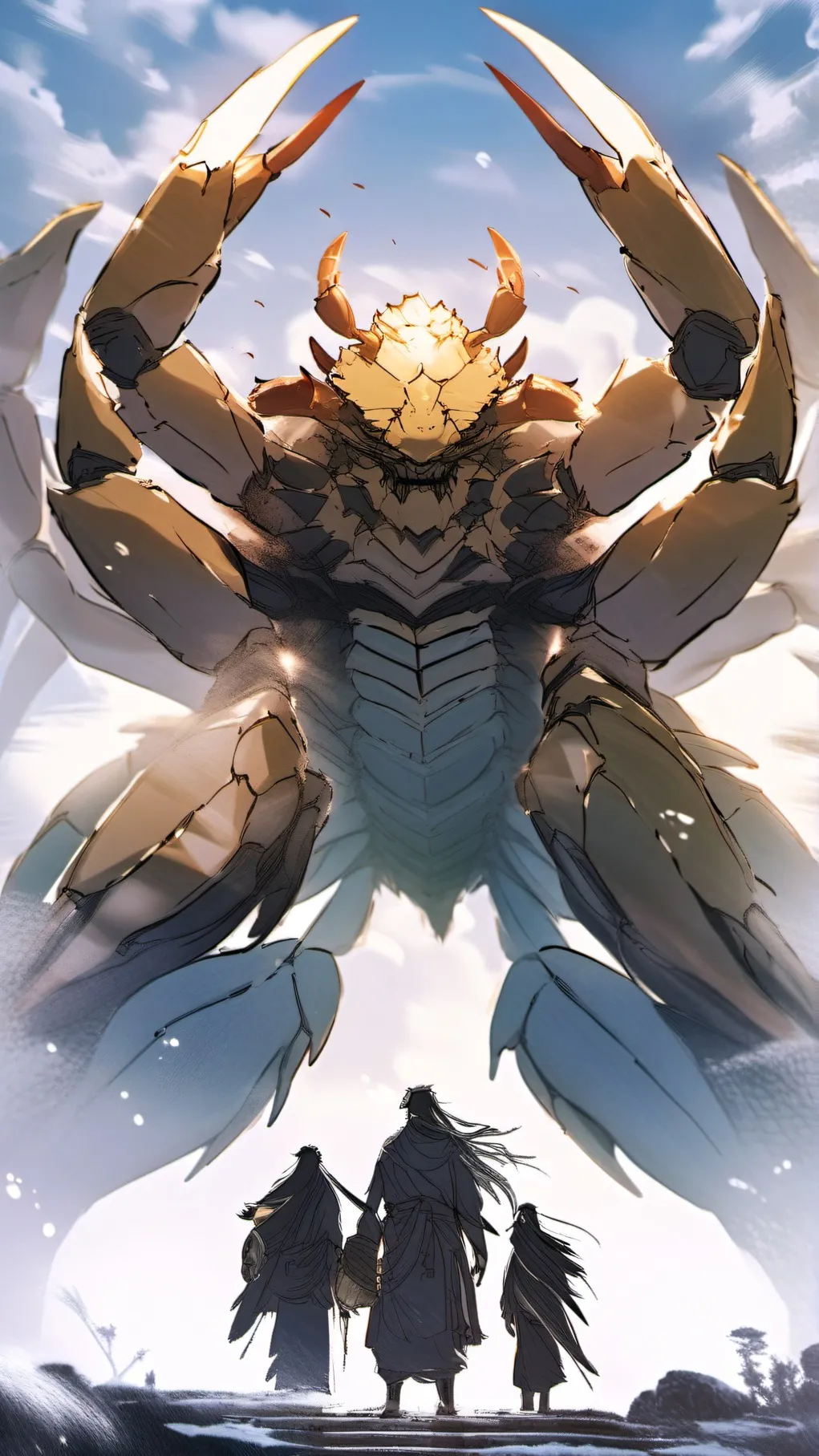 ai character: Angelic crab background