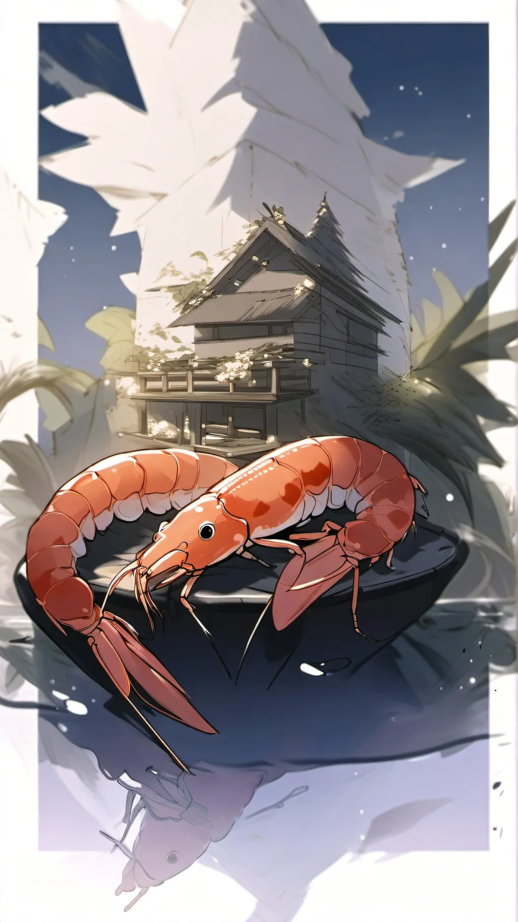 ai character: Shrimpo background