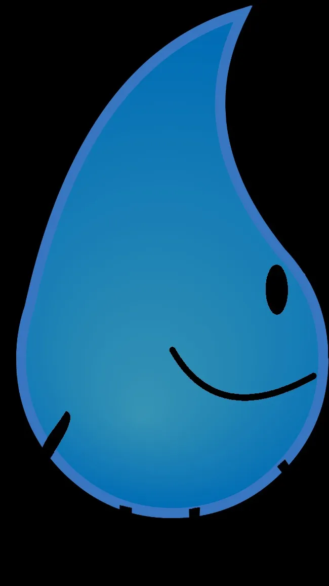 ai character: Teardrop from BFDI background
