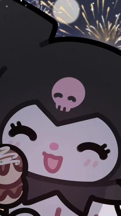 ai character: 💜🖤~KUROMI~💜🖤 background