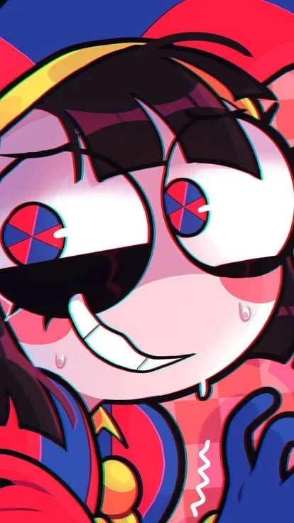 ai character: 💙❤️~Pomni~❤️💙 background